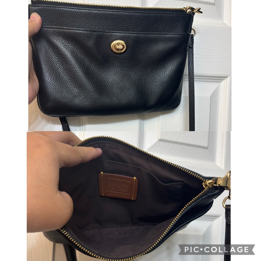 Black Leather Crossbody Bag